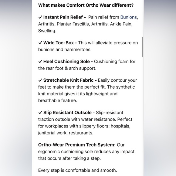 COMFORT WEAR ortho stretch cushion shoes - Picture 3 of 8